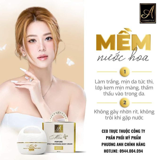 Kem Body Mềm A Cosmetics 200g Chính Hãng – Dưỡng Trắng Da An Toàn, Hiệu Quả