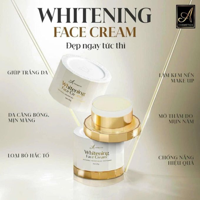 Kem Face Pháp A Cosmetics Mẫu Mới 2024 – Dưỡng Trắng Da, Trị Nám, Tàn Nhang – Hàng Chính Hãng