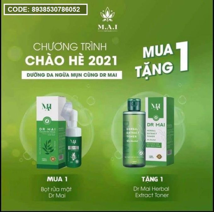 Sữa Rửa Mặt DR Mai 200ml – Tặng Nước Tẩy Trang – Hàng Chuẩn Chính Hãng