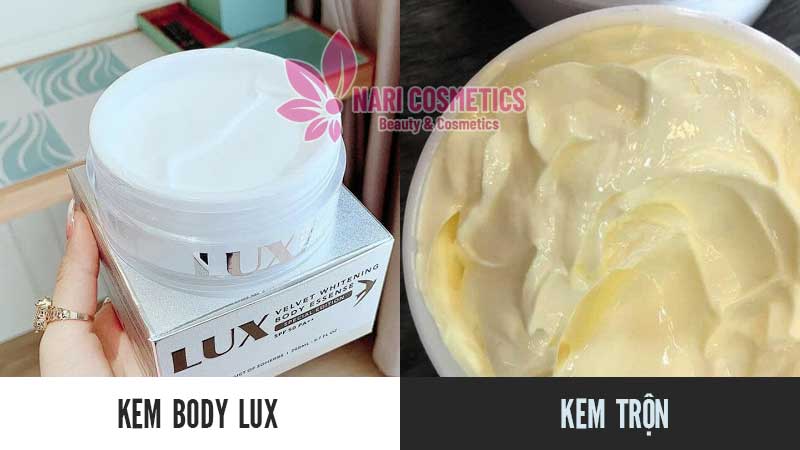 Chất kem khác biệt giữa kem body Lux và kem trộn