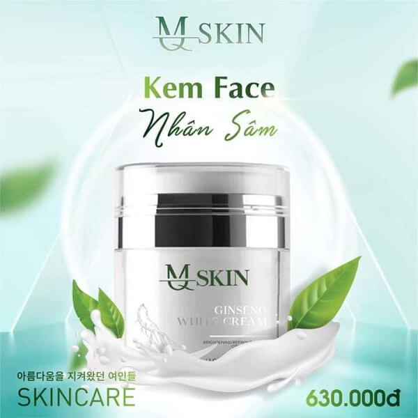 Kem Face MQ SKIN Nhân Sâm Ginseng White – Hộp 30g – Hàng Công Ty Chính Hãng