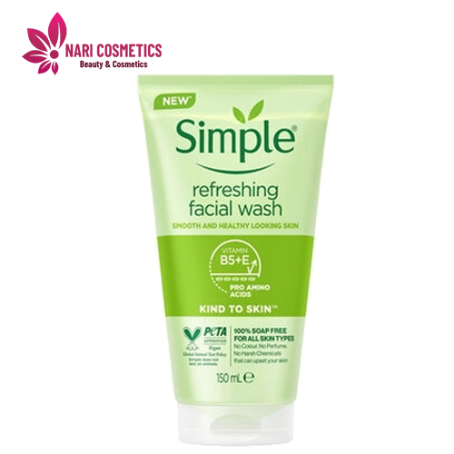 Sữa Rửa Mặt Simple Refreshing Facial Wash 150ml – Dịu Nhẹ, Kiềm Dầu, Ngừa Mụn