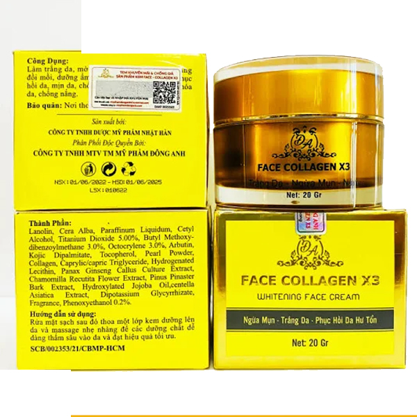 Kem Face Collagen X3 Đông Anh – Hộp 20g – Hàng Chính Hãng