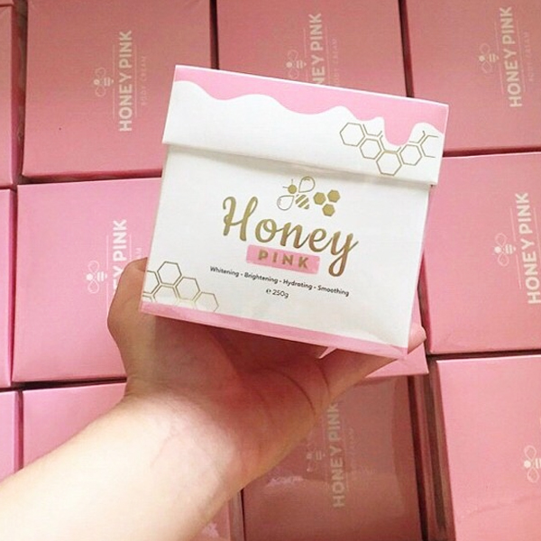 Kem Body Honey Pink 250g – Sợi Mật Dát Vàng 24k – Kem Làm Trắng Da