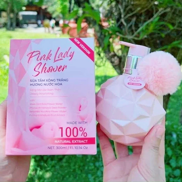 Sữa Tắm Pink Lady Showder 300ml- Kích Trắng, Giúp Da Trắng Sáng Tự Nhiên – Hàng Chính Hãng