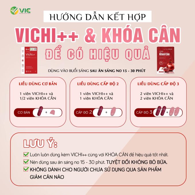 Giảm Cân Vichi ++Chính Hãng – Hộp 30 Viên, Giảm 5-10Kg Sau 1 Liệu Trình