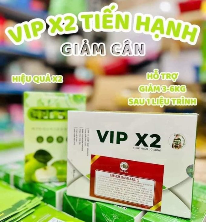 Giảm Cân Vip X2 Tiến Hạnh – Giảm 3-6kg Sau 1 Liệu Trình – Hàng Chính Hãng