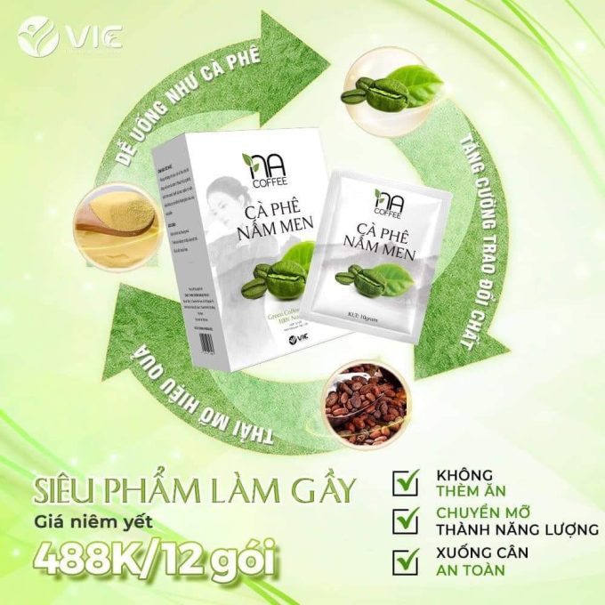 Cà Phê Nấm Men Giảm Cân NA Coffee – Hộp Lớn 12 Gói – Giảm Cân Hiệu Quả