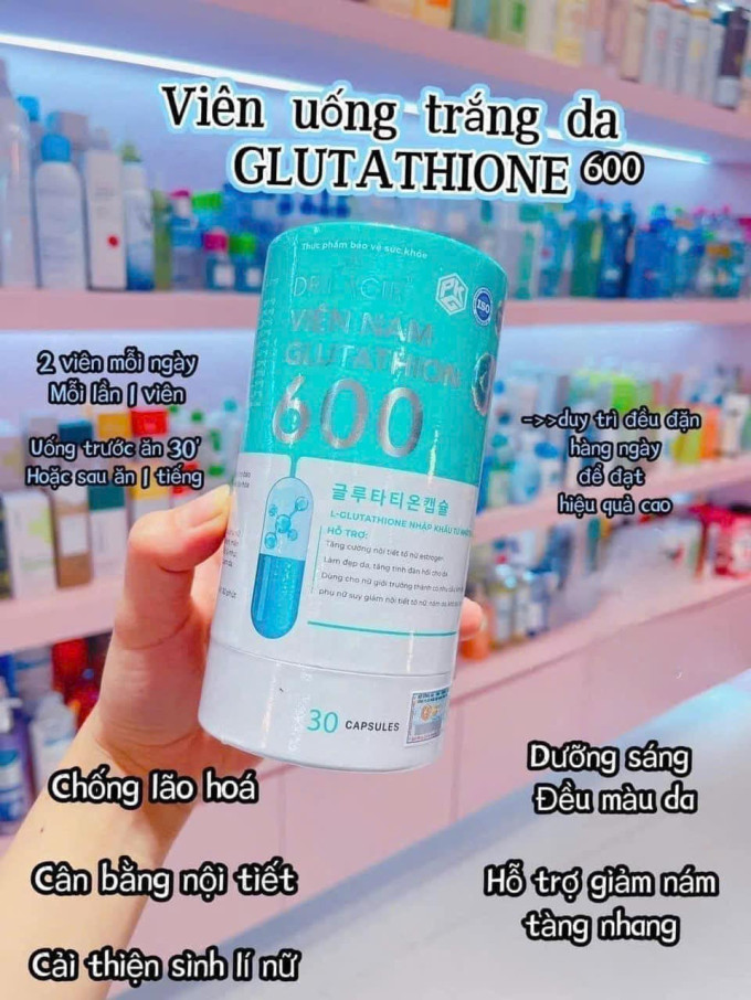 Viên Uống Glutathione 600 Dr Lacir Mẫu Mới 30 Viên – Hàng Chính Hãng