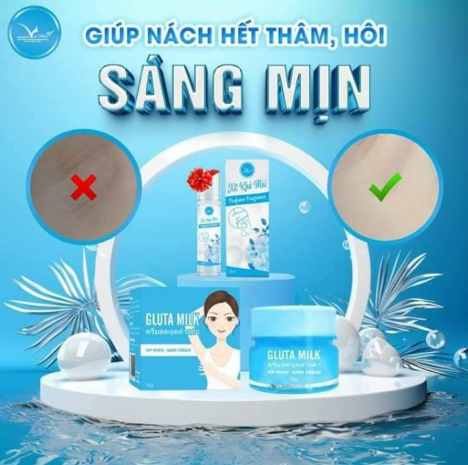 Kem Trị Thâm Nách Gluta Milk Vip White – Hàng Chính Hãng