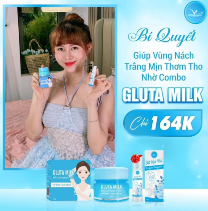 Kem Trị Thâm Nách Gluta Milk Vip White – Hàng Chính Hãng