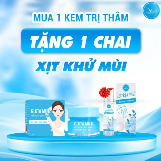 Kem Trị Thâm Nách Gluta Milk Vip White – Hàng Chính Hãng