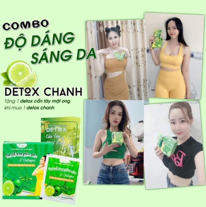 Giảm Cân N Collagen – Detox Cam Chanh – Hộp 15 Gói – GIẢM NHANH 3-7 KG