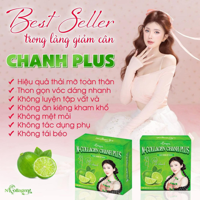 Giảm Cân N Collagen – Detox Cam Chanh – Hộp 15 Gói – GIẢM NHANH 3-7 KG