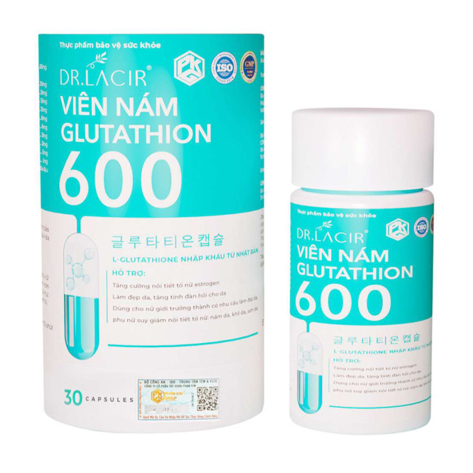 Viên Uống Glutathione 600 Dr Lacir Mẫu Mới 30 Viên – Hàng Chính Hãng