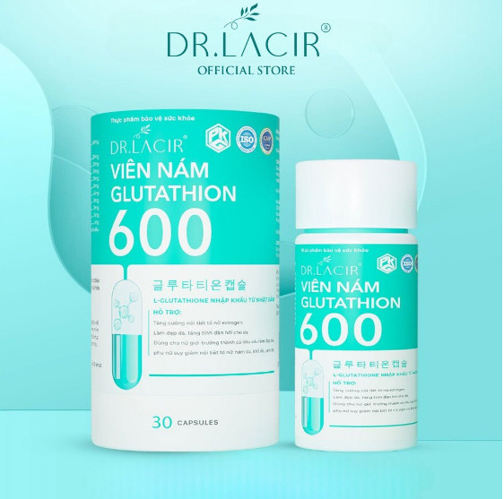 Viên Uống Glutathione 600 Dr Lacir Mẫu Mới 30 Viên – Hàng Chính Hãng