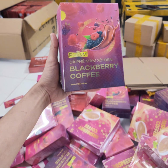 Cà Phê Giảm Cân Mâm Xôi Đen Blackberry Coffee 15 Gói – Cam Kết Chính Hãng