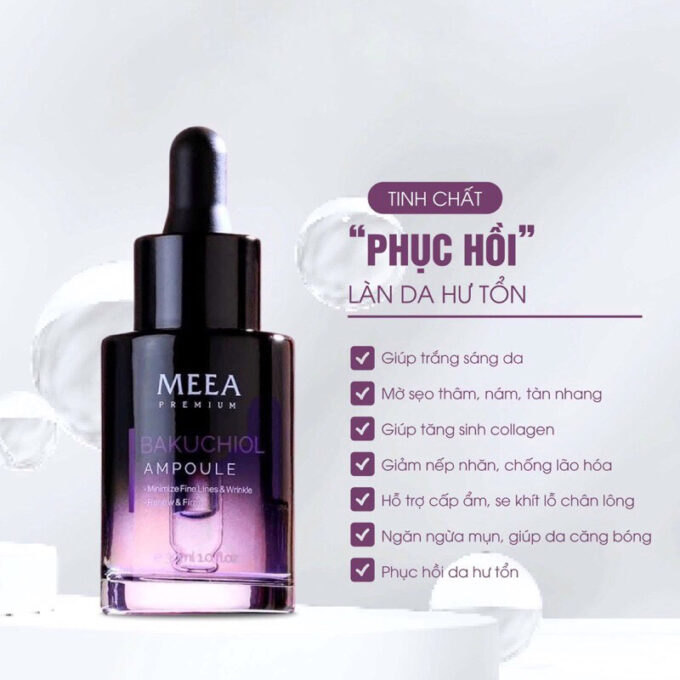 Tinh Chất Serum Cá Hồi Bakuchiol Meea V2 30ml | Hàng Chính Hãng