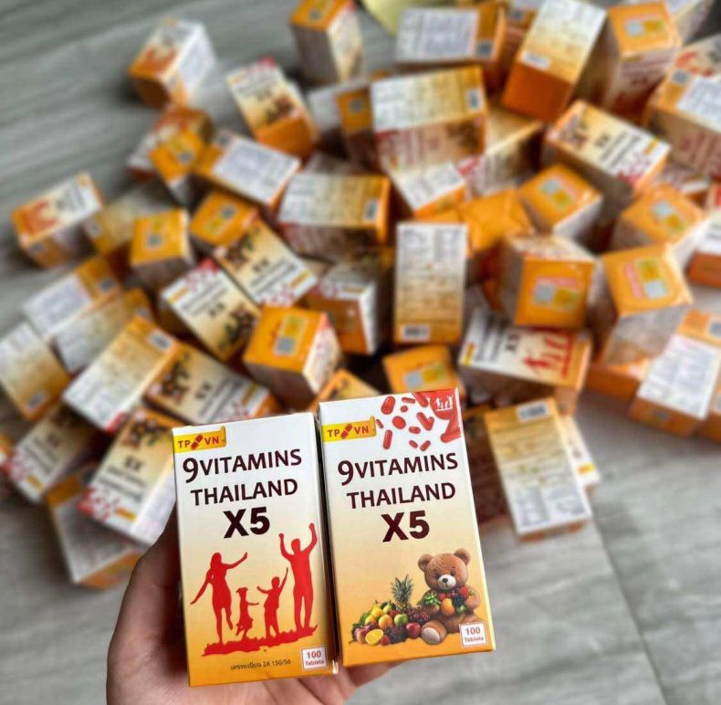 Tăng Cân TP 9 Vitamins Thái Lan X5 Mẫu Mới – Viên Uống Ăn Ngon Hiệu Quả
