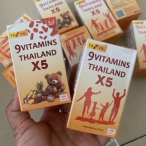 Tăng Cân TP 9 Vitamins Thái Lan X5 Mẫu Mới – Viên Uống Ăn Ngon Hiệu Quả
