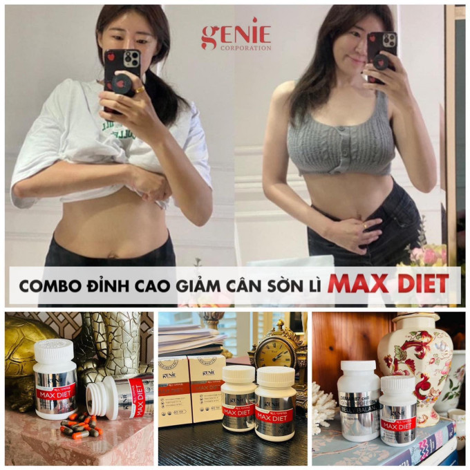 Hình ảnh review từ khách hàng sau khi dùng MAX DIET GENIE Hàn Quốc