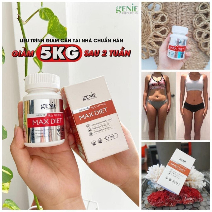 Giảm Cân Genie Max Diet 60 viên Hàn Quốc – Dành Cho Cơ Địa Khó