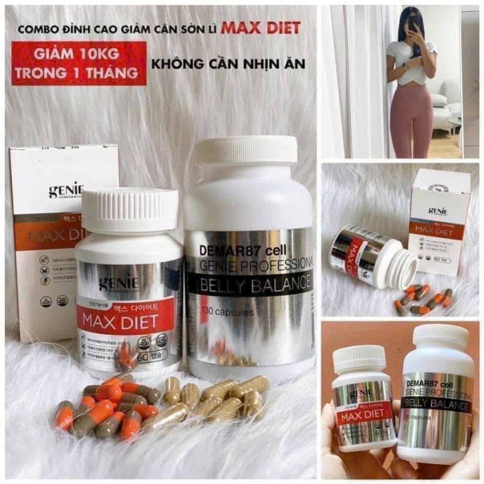 Giảm Cân Genie Max Diet 60 viên Hàn Quốc – Dành Cho Cơ Địa Khó