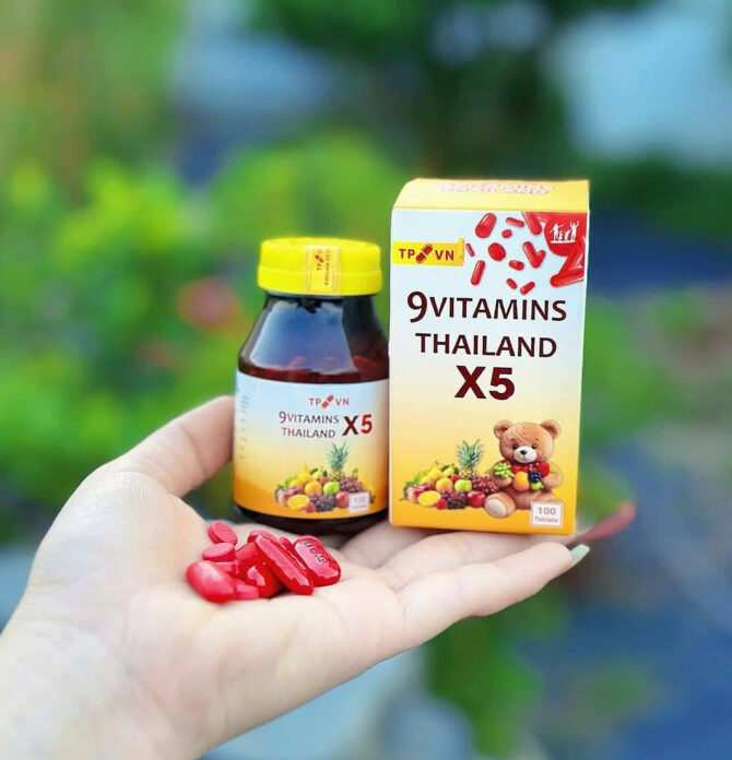 Tăng Cân TP 9 Vitamins Thái Lan X5 Mẫu Mới – Viên Uống Ăn Ngon Hiệu Quả