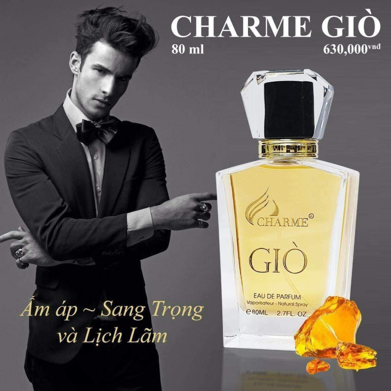 Nước Hoa Nam Charme Giò 80ml – EDP – Hàng Chính Hãng 100%