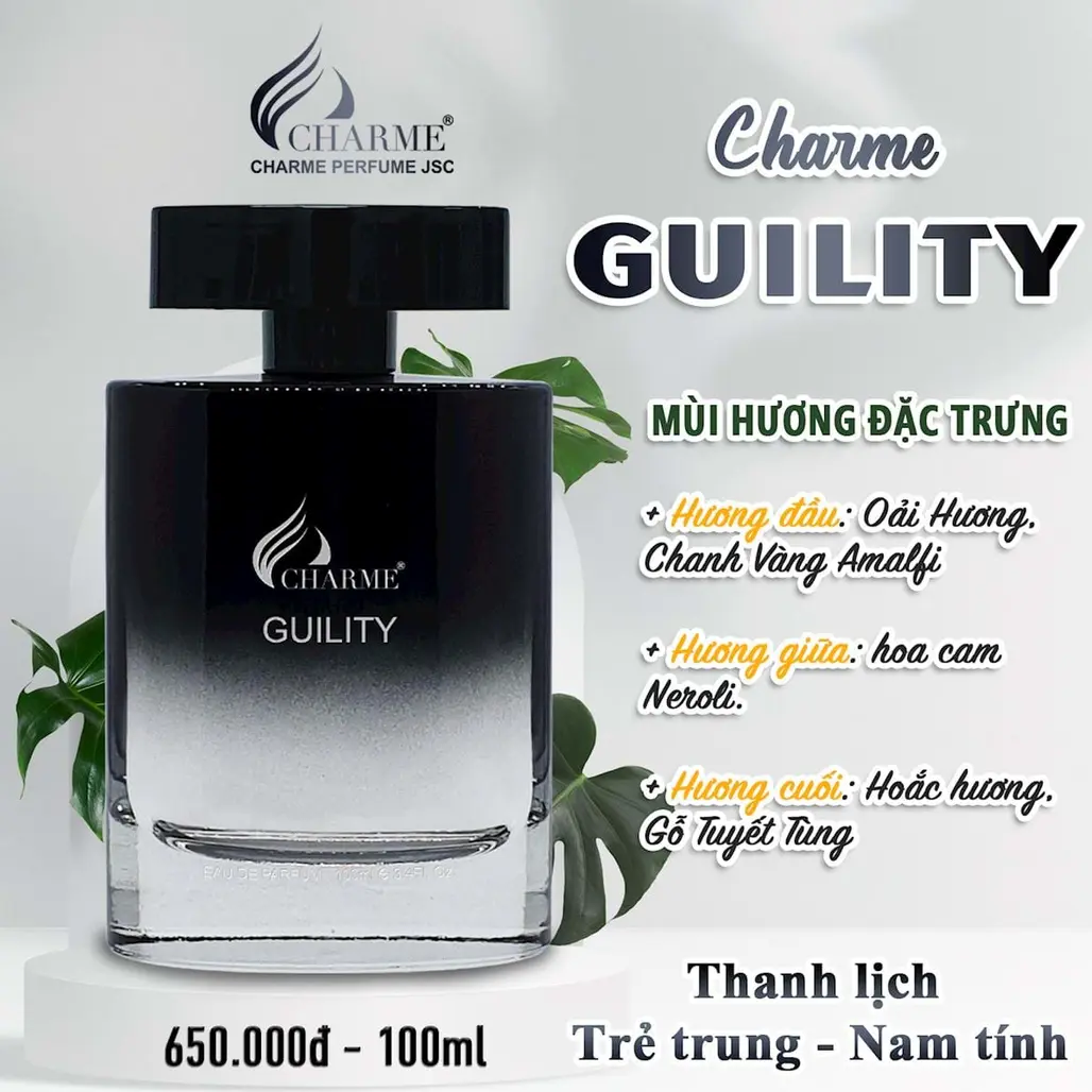 Nước Hoa Nam Charme Guility 100ml – EDP – Hàng Chính Hãng