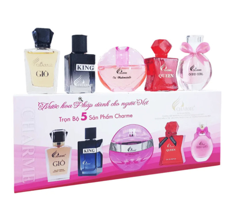 Set Nước Hoa Charme Mini (5 chai x 10ml) – Hàng Chính Hãng 100%