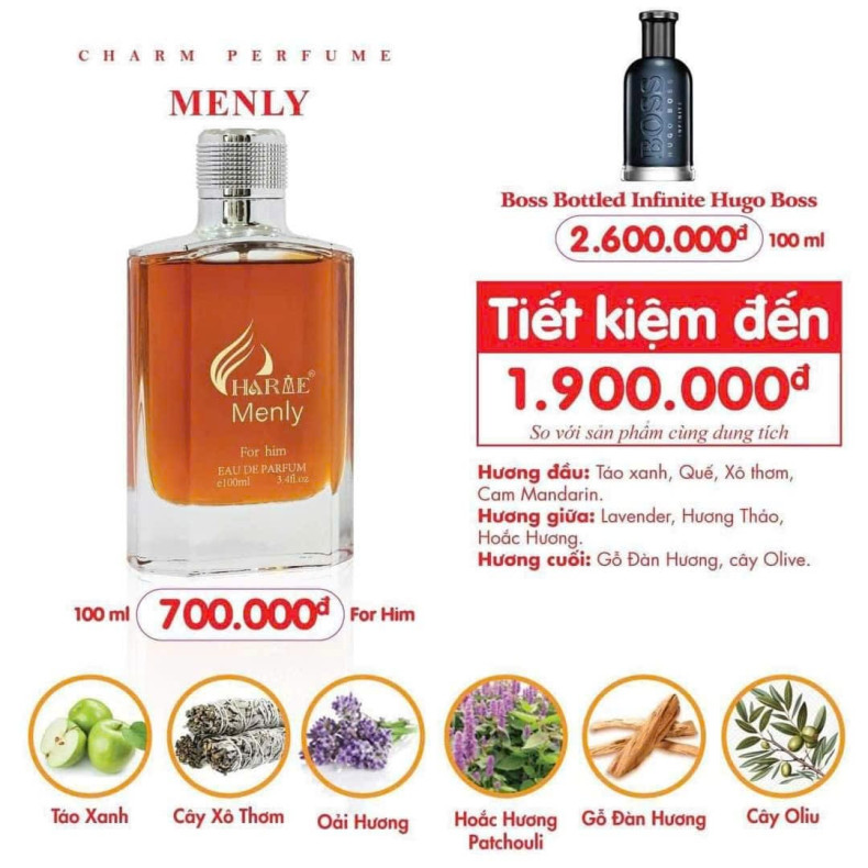 Nước Hoa Nam Charme Menly 100ml | CHARME PERFUME