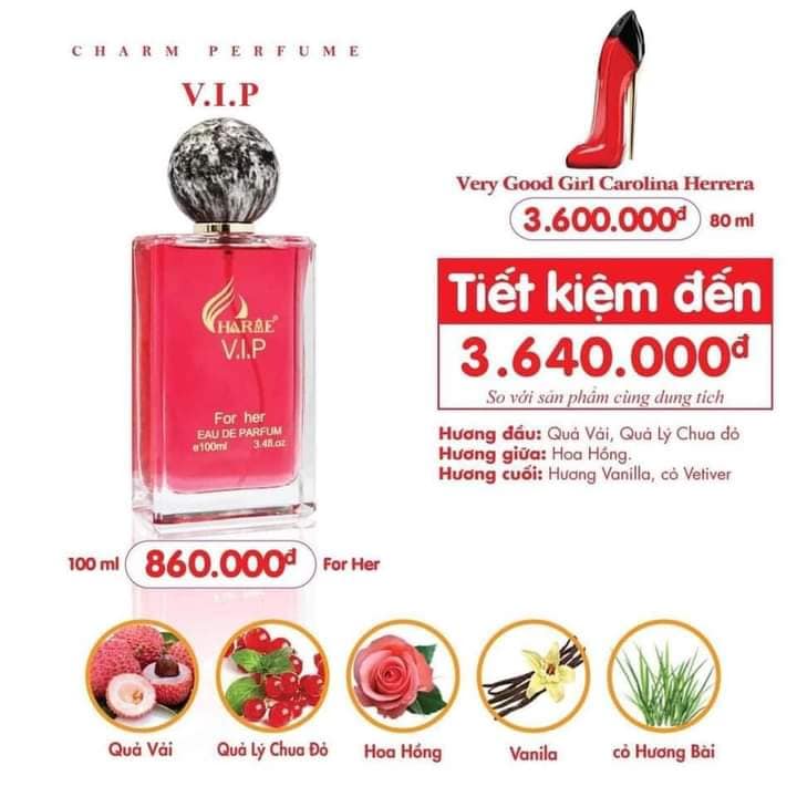 Nước Hoa Nữ Charme V.I.P 100ml | Nước Hoa Nổi Bật, Sang Trọng