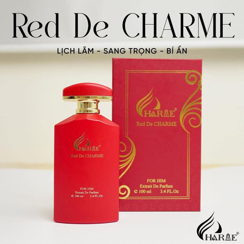 Nước Hoa Charme Red De Charme 100ml Cho Nam - Hương Thơm Sang Trọng Lịch Lãm - Kho Sỉ Mỹ Phẩm ANN