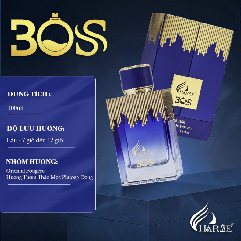 Nước Hoa Nam Charme Boss 100ml Mẫu Mới | Lưu Hương 8-12 Giờ