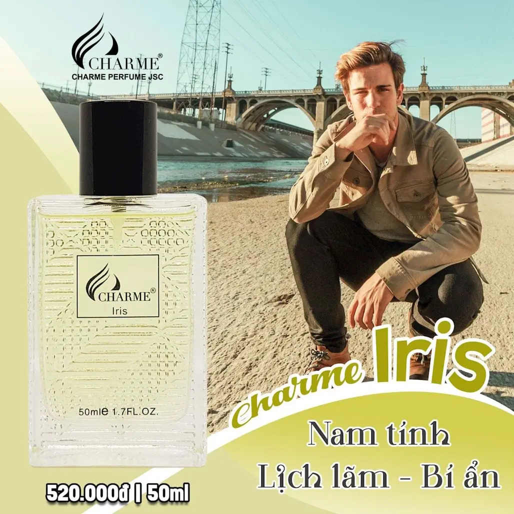 Nước Hoa Nam Charme Iris 50ml EDP – Nước Hoa Charme Chính Hãng 100%