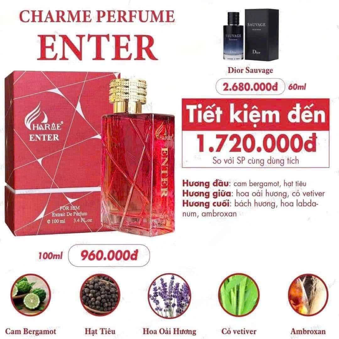 Nước Hoa Nam Charme Enter 100ml | Hàng Chính Hãng