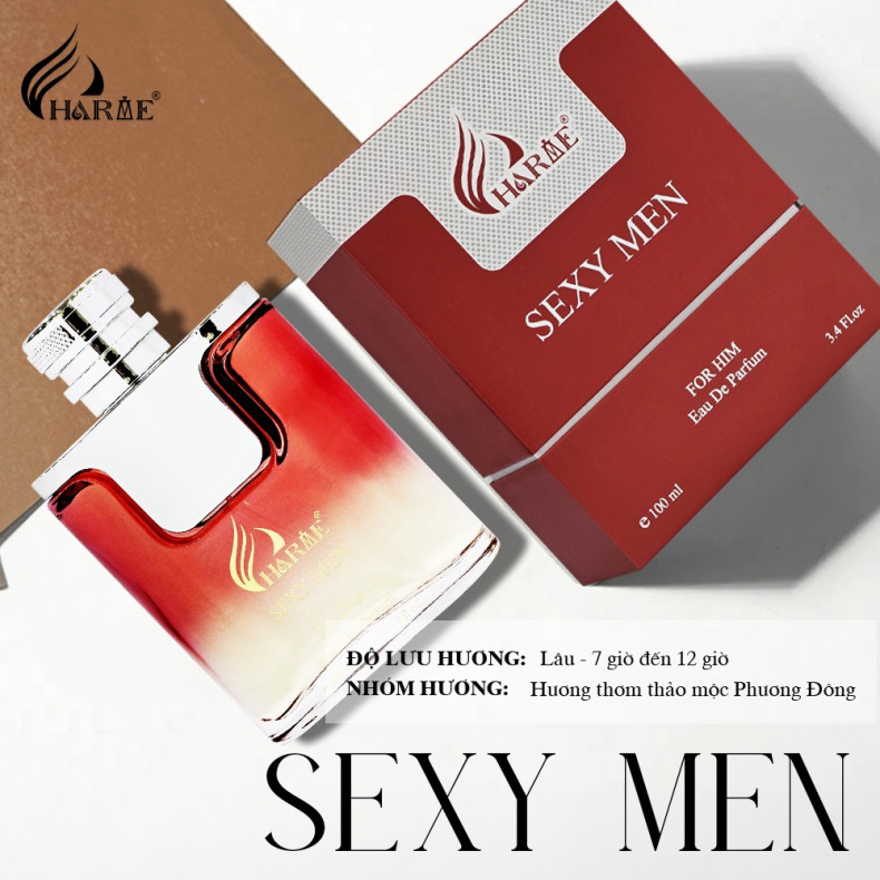 Nước Hoa Nam Charme Sexy Men 100ml | Lưu Hương 8-12 Giờ