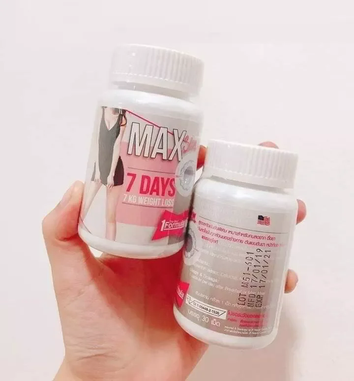 Viên Uống Giảm Cân Max Slim 7 Days Thái Lan – Hộp 30 Viên Chính Hãng