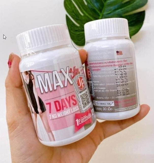 Viên Uống Giảm Cân Max Slim 7 Days Thái Lan – Hộp 30 Viên Chính Hãng