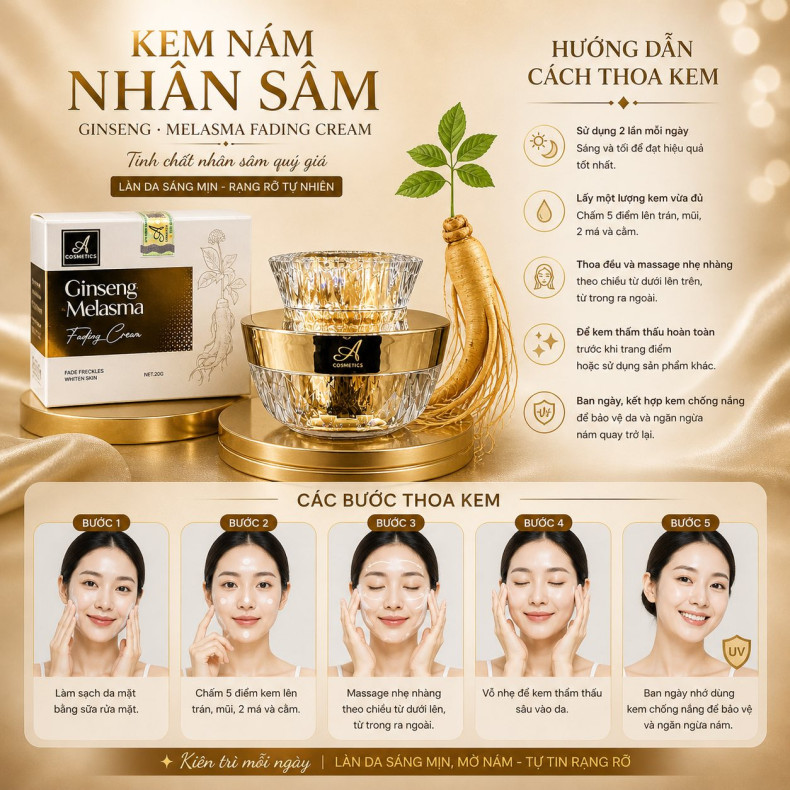 Face Nám Nhân Sâm A Cosmetics – Ginseng Melasma