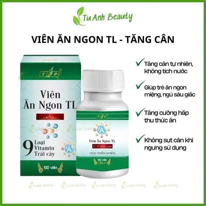 Viên Ăn Ngon TL – Giúp Tăng Cân, Ăn Ngon, Hấp Thụ Dinh Dưỡng